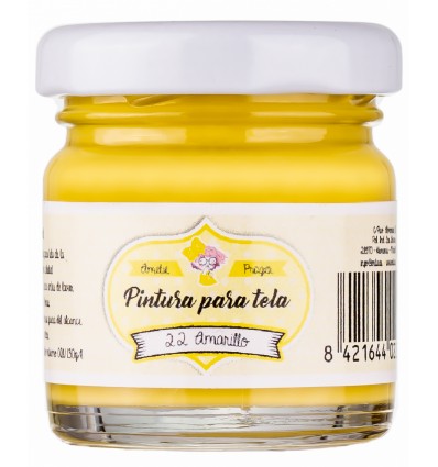 [TA30-22] PINTURA TELA AMARILLA 30ML